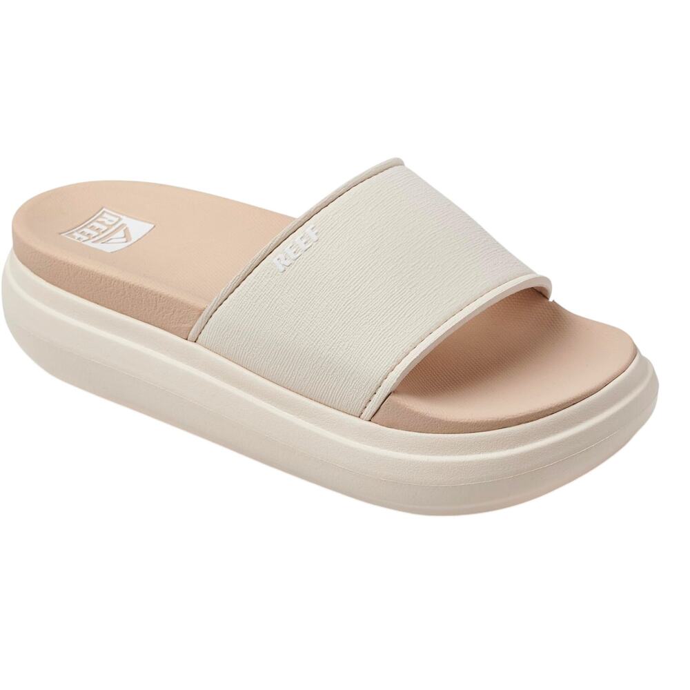 Reef Cream Slide Sandals
